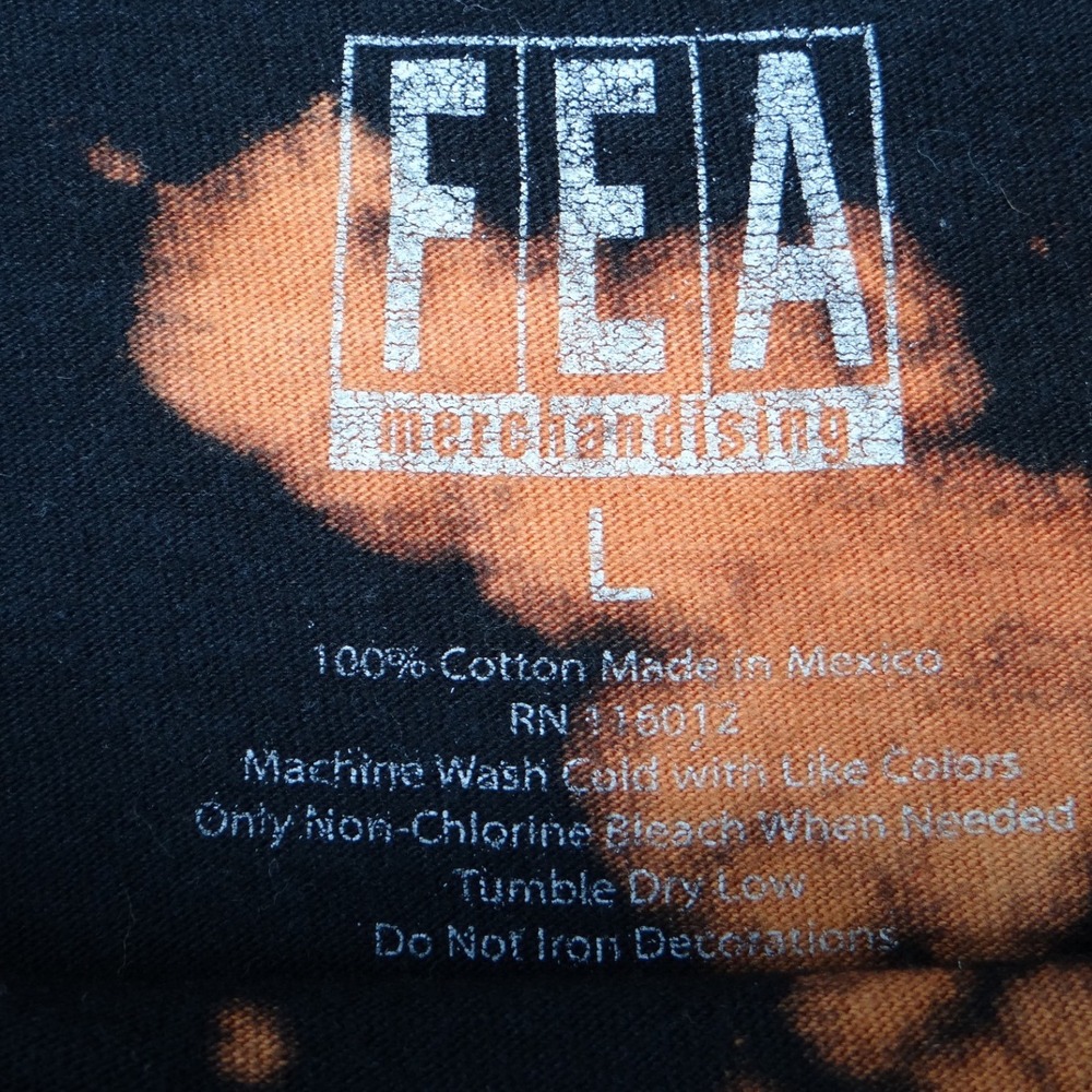 Wu Tang Forever Tie Dye Bleached‎ Black T Shirt Mens Large FEA Merch - Picture 2 of 7